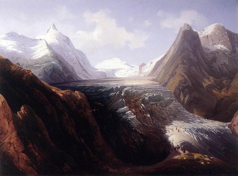 Thomas Ender The Grossglockner with the Pasterze Glacier oil painting image
